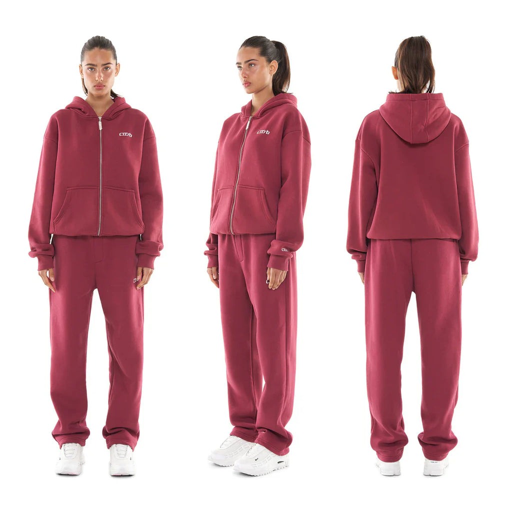 OPEN LEG JOGGER RICH RED